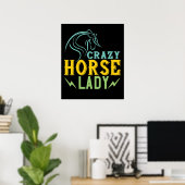 Pferd - Crazy Horse Lady Poster (Heimbüro)