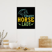 Pferd - Crazy Horse Lady Poster (Küche)