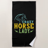 Pferd - Crazy Horse Lady Strandtuch (Vorderseite)