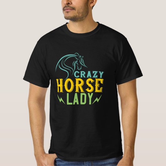 Pferd - Crazy Horse Lady T-Shirt (Vorderseite)