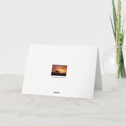 Pferd Danke Karte (Rückseite)