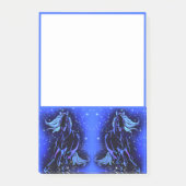 Pferd, das bei Mondlicht blau läuft Post-it Klebezettel (Vorderseite)