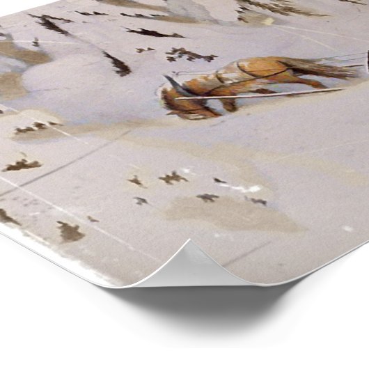 Pferd, das durch den Wald geschleudert wird Poster (Ecke)