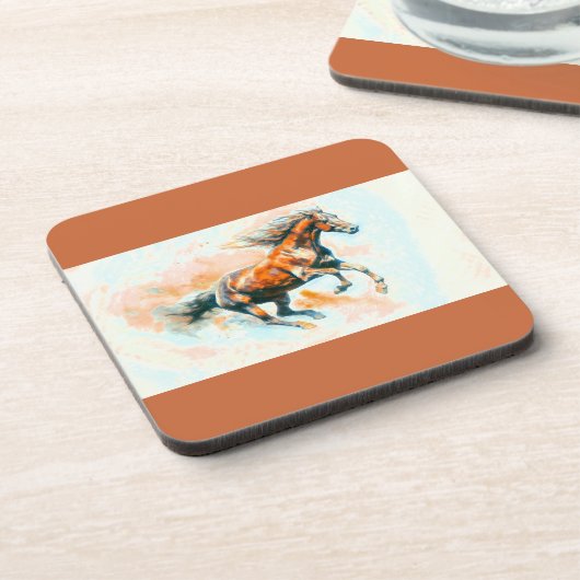 Pferd, das frei läuft getränkeuntersetzer (Linke Seite)