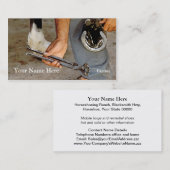 Pferd, das Visitenkarte beschuht (Vorne/Hinten)