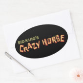 Pferd des Königs Ovaler Aufkleber (Umschlag)