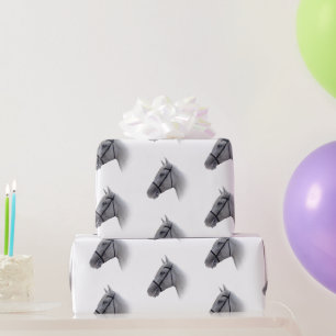 Pferd Design Hintergrund in beliebiger Farbe Geschenkpapier
