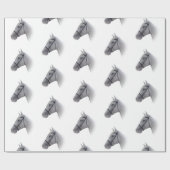 Pferd Design Hintergrund in beliebiger Farbe Geschenkpapier (Flach)