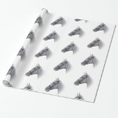 Pferd Design Hintergrund in beliebiger Farbe Geschenkpapier (Ungerollt)