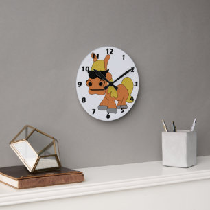 Pferd Design Runde Wanduhr