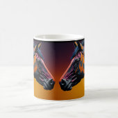 Pferd Design, Rustikale Bauernhoftier-Kunstbecher Kaffeetasse (Mittel)