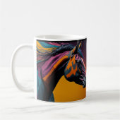Pferd Design, Rustikale Bauernhoftier-Kunstbecher Kaffeetasse (Links)
