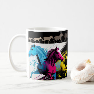Pferd Design, Rustikale Bauernhoftier-Kunstbecher Kaffeetasse