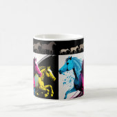 Pferd Design, Rustikale Bauernhoftier-Kunstbecher Kaffeetasse (Mittel)
