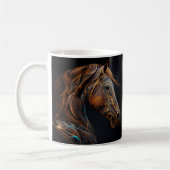 Pferd Design, Rustikale Bauernhoftier-Kunstbecher Kaffeetasse (Links)