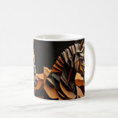 Pferd Design, Rustikale Bauernhoftier-Kunstbecher Kaffeetasse (VorderseiteRechts)