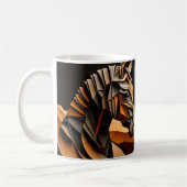 Pferd Design, Rustikale Bauernhoftier-Kunstbecher Kaffeetasse (Links)