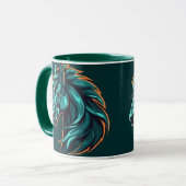Pferd Design, Rustikale Bauernhoftier-Kunstbecher Tasse (Vorderseite Links)