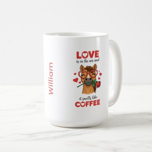 Pferd Drück deine Liebe Tasse (VorderseiteRechts)
