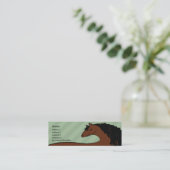 Pferd - dünn mini visitenkarte (Stehend Vorderseite)