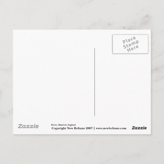 Pferd, Dunwich, England - Postkarte (Rückseite)
