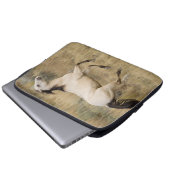 Pferd durch die Graslandschaft Prairie Laptopschutzhülle (Vorne Knopf)