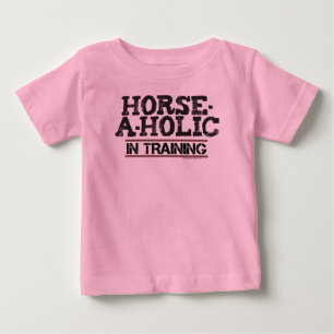Pferd-EIn-Holic im Trainings-Säuglings-T - Shirt
