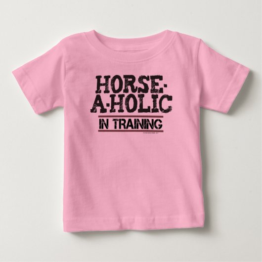 Pferd-EIn-Holic im Trainings-Säuglings-T - Shirt (Vorderseite)