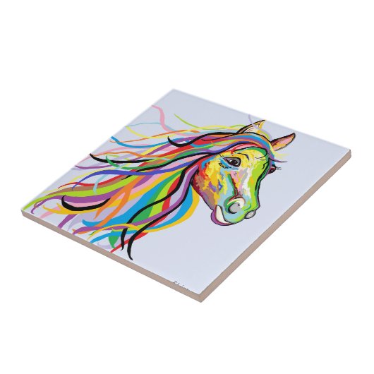 Pferd einer anderen Farbe Fliese (Seite)