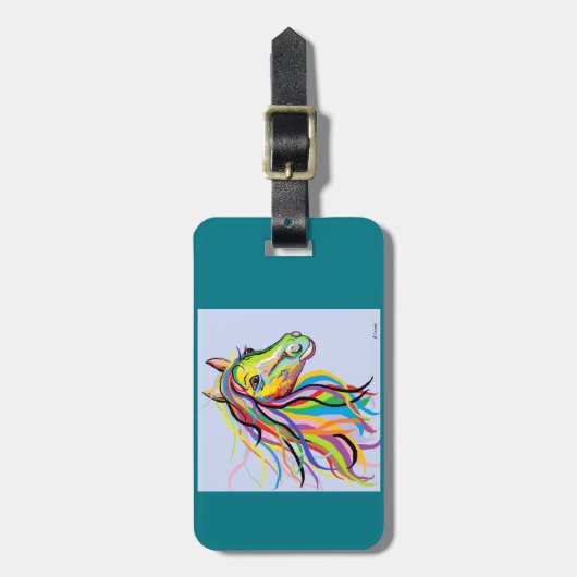 Pferd einer anderen Farbe Gepäckanhänger (Vorderseite vertikal)