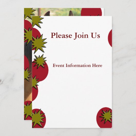 Pferd Einladung (Vorne/Hinten)