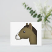Pferd - Emoji Postkarte (Stehend Vorderseite)