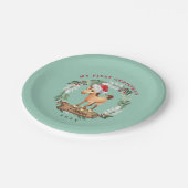 Pferd erster Weihnachtspferde Liebhaber Pappteller (Schrägansicht)