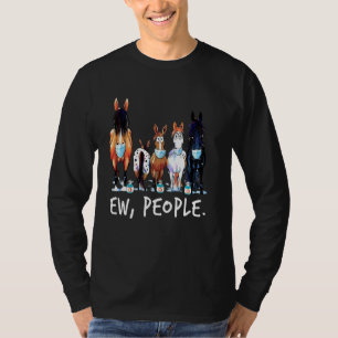 Pferd Ew Leute Pferd tragen eine Gesichtsmaske Pfe T-Shirt