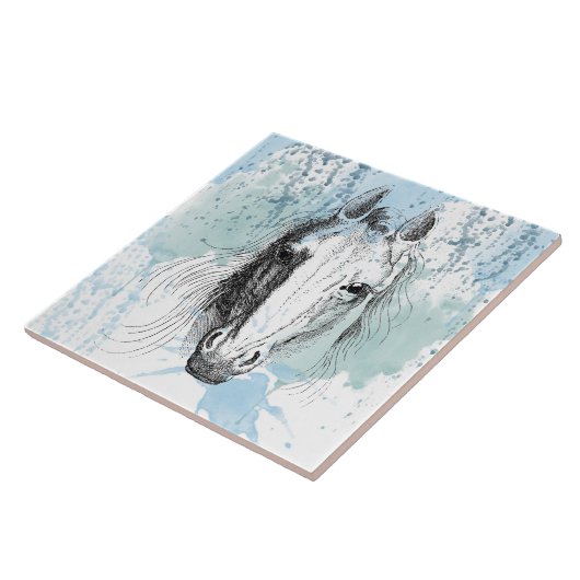 Pferd Fliese (Seite)