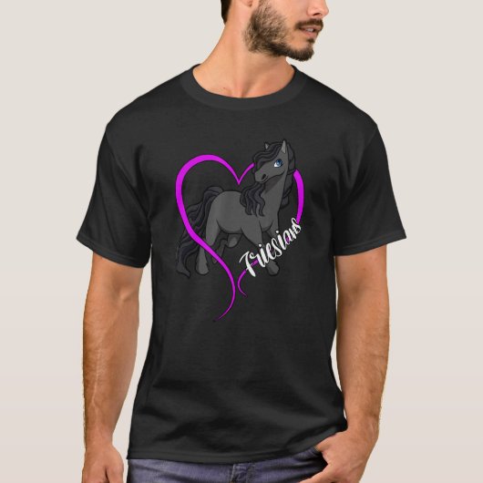 Pferd   Friesenpferd T-Shirt (Vorderseite)
