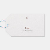 Pferd Frohe Weihnachten Personalisiert Geschenkanhänger (Rückseite Horizontal)