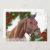 Pferd Frohe Weihnachten Pferdekühe Niedliches Pfer (Vorne/Hinten)