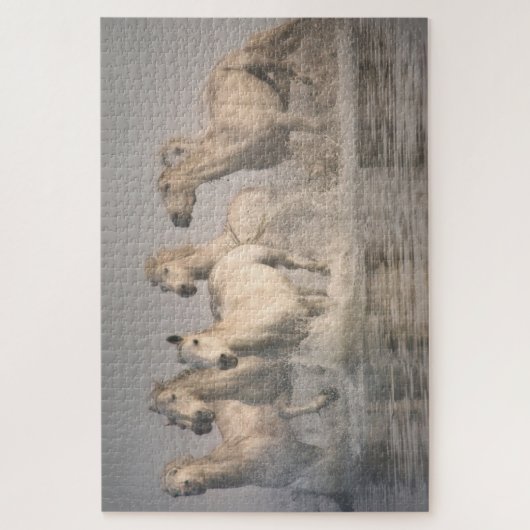 Pferd Galopp im Mittelmeer Puzzle (Vertikal)