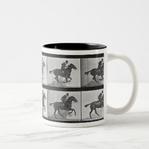 Pferd galoppierend, überziehen Sie 628 'von der Zweifarbige Tasse