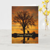 Pferd Geburtstag Schöner Tag Karte (Gelbe Blume)