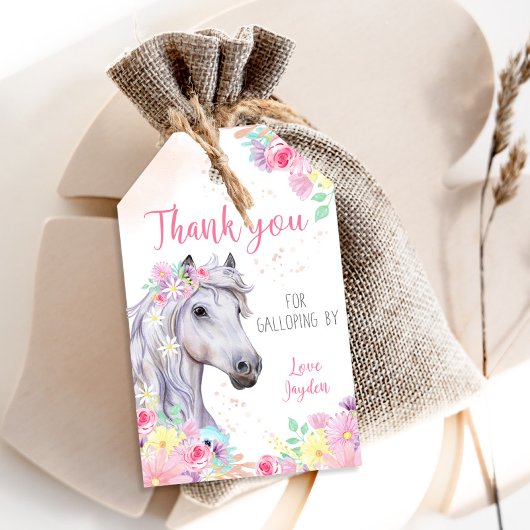 Pferd Geburtstagsbegüterungstags Geschenkanhänger