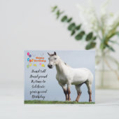 Pferd Geburtstagsgrüße Postkarte (Stehend Vorderseite)