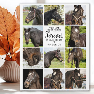 Pferd Gedenk Personalisiertes Haustier Foto Collag Fotoplatte