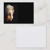 Pferd gegen schwarze Visitenkarte (Vorne/Hinten)