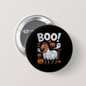 Pferd-Geist-Kostüm Lustiges Reitpferd Geschenk Button (Vorne & Hinten)