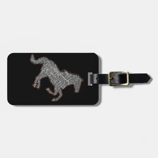 Pferd Gepäckanhänger (Vorderseite horizontal)