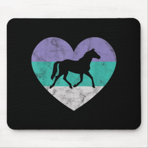 Pferd Geschenk für Frauen & Mädchen Retro Vintage Mousepad