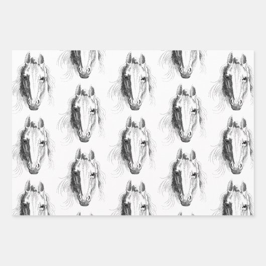 Pferd Geschenkpapier Set (Vorderseite 3)