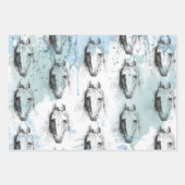 Pferd Geschenkpapier Set (Vorderseite)